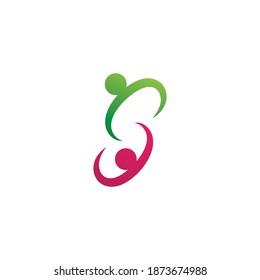 Vector de la comunidad del logotipo de la gente de S 