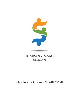 Vector de la comunidad del logotipo de la gente de S