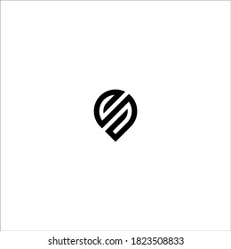 S pin Letter Logo Design Creative Modern Letters Vector Icon Logo Illustration