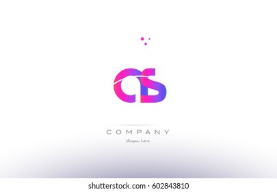 as a s  pink purple modern creative gradient alphabet company logo design vector icon template