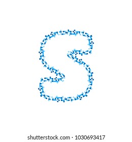 S Pixel Letter Logo Icon Design