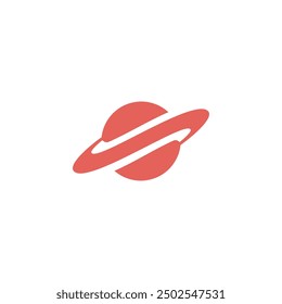 S Planet simple letter logo concept