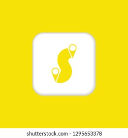 S point or place logo icon