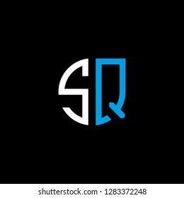 S Q initial letter, modern logo design template vector 