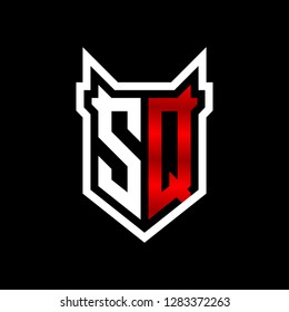 S Q initial letter, modern logo design template vector 