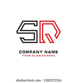 S Q initial letter, modern logo design template vector 