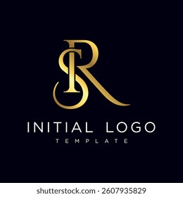 S R Elegant Luxury Initial Letter Logo Template