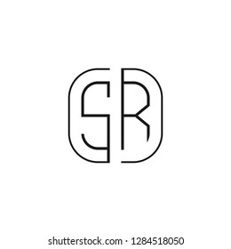 S R initial letter, modern logo design template vector 