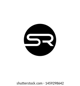 S R letter design logo circle