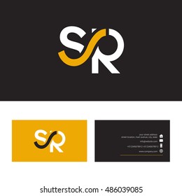 S & R Letter logo, with Business card template
