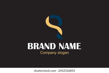 S R-Buchstabe Monogramm-Logo