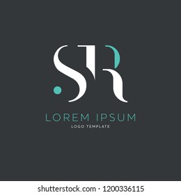 S R logo template