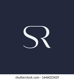 S & R monogram fashion logo - white color.