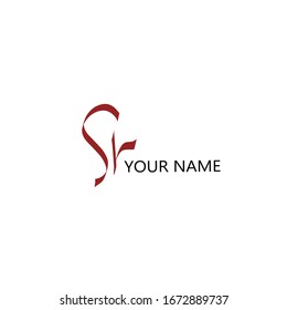 S r Sr Beauty Vektorillustration Anfangslogo, handschriftliches Logo der ersten Unterschrift, Hochzeit, Mode, Schmuck, mit kreativem Muster für jedes Unternehmen oder Unternehmen