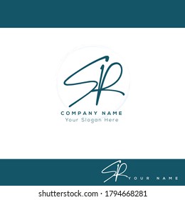  S R SR Initial letter handwriting and signature logo. Beauty vector initial logo .Fashion, boutique, floral and botanical