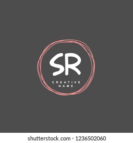 S R SR Initial logo template vector. Letter logo concept