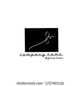 S r Sr Initial logo handwriting template vector