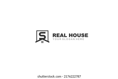 S REAL ESTATE logo design inspiration. Vector letter template design for brand.