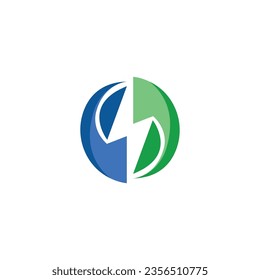 S Logo für erneuerbare Energien, Vektorgrafik