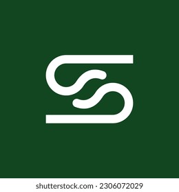 S river initial letter logo design vector