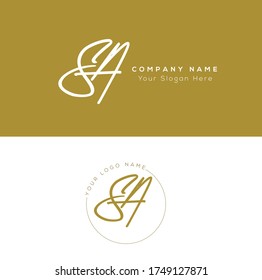 S A SA Erstmalige Handschrift und Logo der Unterschrift.	
