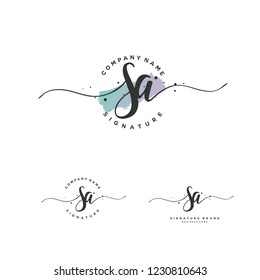 S A SA Initial logo template vector