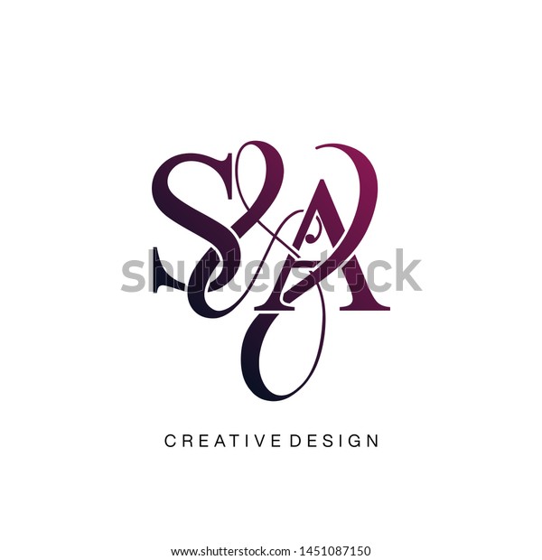 S Sa Logo Initial Vector Mark Stock Vector Royalty Free