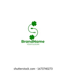 
S Saint Patrick Food Logo Design Vector