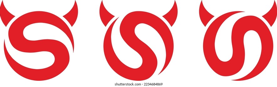 "S" para el diseño del logotipo del vector de Satán