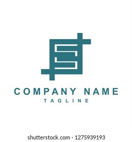 s, sb, qb initials geometric company logo