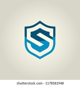 S security logo abstract, icon S vector, res S shield template