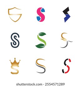 S Set  Logo Design Graphic Illustration