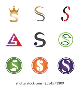 S Set  Logo Design Graphic Illustration
