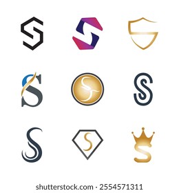 S Set  Logo Design Graphic Illustration