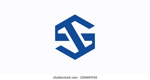 s, sg or gs hexagon logo design inspiration