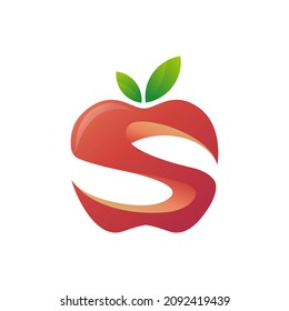 logotipo de manzana abstracta de forma 