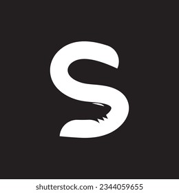 S shark logo icon design.