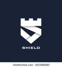 S shield logo letter abstract
