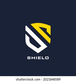 S shield logo letter abstract