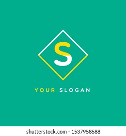 S shield logo semi bold letter design