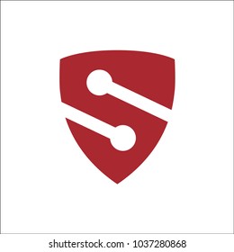 S shield logo vector template