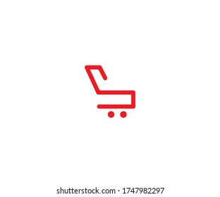 S shop logo design vector
