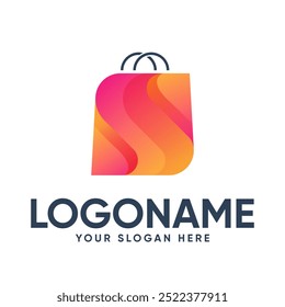 S Shopping bag Vector Logo Design