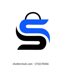 S shopping site cart logo