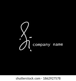 S i Si initial letter handwriting and signature logo