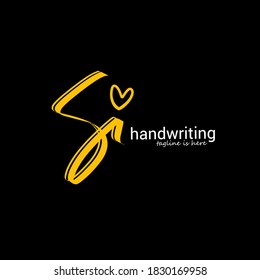 S i Si ursprüngliche Logo-Handschriftvorlage Vektorgrafik
