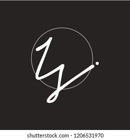 I S Signature initial logo template vector