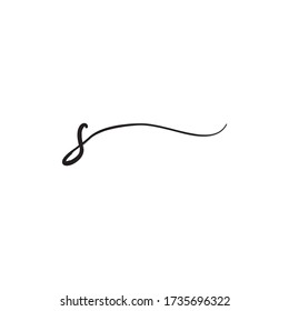 S signature letter logo design concept