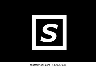 S simple black and white alphabet letter suitable as a logo icon design for a company or business