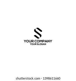 S simple letter logo design